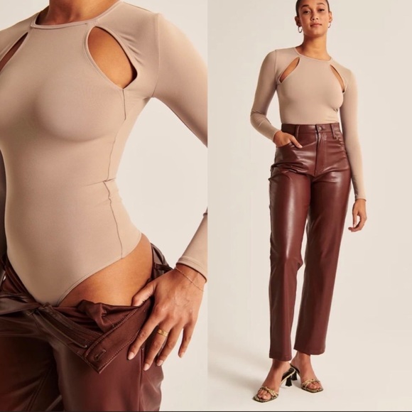 Abercrombie & Fitch Tops - Abercrombie NWOT Soft A&F Collection Long Sleeve Cutout Bodysuit / Size Small